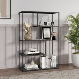 Raft carti de sine statator Sievi 126x85x35cm otel negru mat [en.casa] HausGarden Leisure