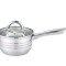 Cratita pentru sos din inox, 1.2l, 14cm, capac sticla termorezistent, inclusiv inductie, Bohmann