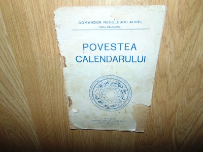 Comandor Negulescu Aurel(Mos Delamare)-Povestea Calendarului anul 1929 foto