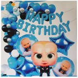 Set arcada cu baloane Baby Boss - Happy Birthday, KidMania&reg;, 43 bucati