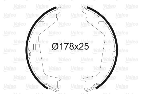 VALEO 564201 Set saboti frana, frana de mana