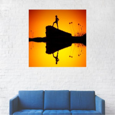 Tablou Canvas, Fantezie, Artistic, Lac rosu - 20 x 20 cm foto