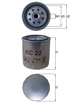 MAHLE KC 22 filtru combustibil foto