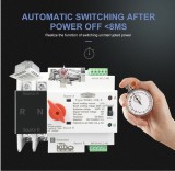 Comutator Automat/Manual ATS 2P 230V 125A Monofazat Panouri Fotovoltaice, Comutare Rapida &lt;8ms, Sina DIN, Protectie Tensiune 690V