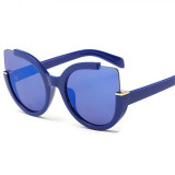 Cumpara ieftin Ochelari SOare Dama Fashion Cat Eye - Retro Style , UV400 - Albastri, Femei, Protectie UV 100%, Plastic
