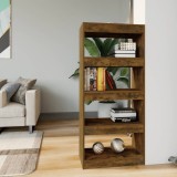 vidaXL Bibliotecă/Separator stejar fumuriu 60x30x135 cm lemn prelucrat