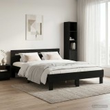 Cumpara ieftin Cadru de pat Stejar Negru 140 x 190 cm Lemn prelucrat