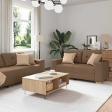 Cumpara ieftin Set de canapea cu pernă 2 pcs Maro 221 x 78 x 80 cm Țesătură