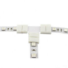 Conector T de 10mm pentru benzi LED de 1 culoare SMD5050 5630 Con?inutul pachetului 1 Bucata foto