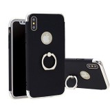 Husa iPhone X Luxury 3in1 Ring MyStyle Neagra, Protectie Completa, Anti-soc, Anti-zgarieturi