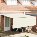 vidaXL Marchiză retractabilă automată crem 350x250 cm