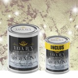 Vopsea Decorativă de Lux Argentina &ndash; Bej Gold | Pachet 3L (2L + 1L), Efect 3D Stelat-Toro Decor