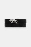 Diesel curea de piele OVAL D LOGO B-1DR-LAYER culoarea negru, X09813.PR271