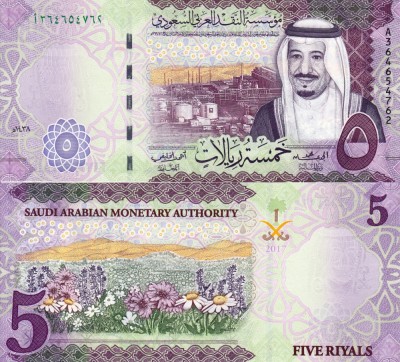 ARABIA SAUDITA 5 riyals 2017 UNC!!! foto