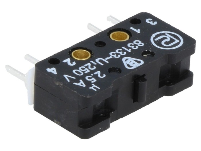 Micro&icirc;ntrerupător SNAP ACTION 2,5A 250VAC