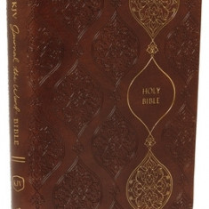 KJV, Journal the Word Bible, Imitation Leather, Brown, Red Letter Edition, Comfort Print: Reflect, Journal, or Create Art Next to Your Favorite Verses