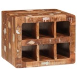 VidaXL Raft pentru vin Maro 44 x 30 x 35 cm Lemn reciclat masiv 4104574