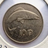 Irlanda 10 Pence 1974 moneda nichel km # 23, Europa, Cupru-Nichel
