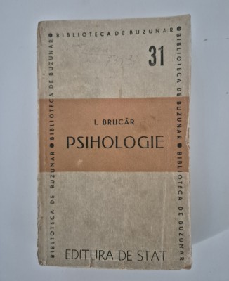 Carte veche I Brucar Psihologie foto