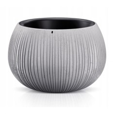 Ghiveci decorativ cu lant, rotund, gri, 2.3 L, 23.8x16.1 cm, Beton Bowl