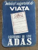 RT1 Reclama tiparita - Asigurari pe viata ADAS - 1956 calendar