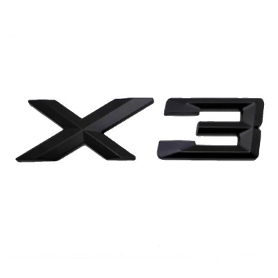 Emblema X3 spate portbagaj BMW, Negru matt foto