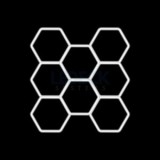 Lumină LED Hexagonală &ndash; 8 Module 236x246CM - Garaj, Dormitor, Cameră Gaming,