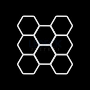 Lumină LED Hexagonală &amp;ndash; 8 Module 236x246CM - Garaj, Dormitor, Cameră Gaming, foto