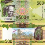 Guineea 500 Francs 2022 UNC Bancnota Africa Ne流通