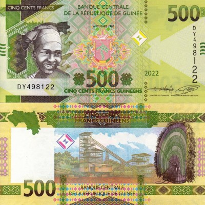 GUINEEA 500 francs 2022 UNC!!! foto