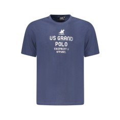 U.S. Grand POLO Tricou barbati cu imprimeu din bumbac, regular fit, bleumarin, S