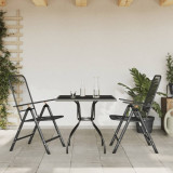 VidaXL Set de masă pentru grădină, 3 piese, plasă metalică antracit