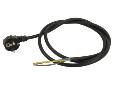 Cablu Electric 3x1mm&amp;sup2; 5m cu Ştecăr &amp;icirc;n Unghi foto