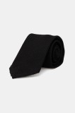 Eton cravata de mătase culoarea negru, A00030963
