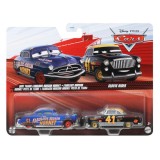 Set 2 masinute din metal, Disney Cars, Dirt Track Fabulous Hudson Hornet si Clovis Rider, JDH44