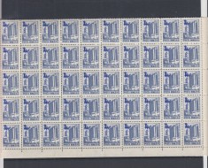 ROMANIA 2000 LP 1527 HOTELURI SUPRATIPAR POD BLOC DE 50 TIMBRE MNH