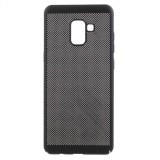 Husa Protectie Samsung Galaxy A8 2018 MyStyle Mesh Black, Anti-zgarieturi, Flexibila