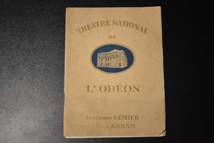 program teatru Theatre National de L Odeon Gemier Paul Abram