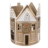 Cumpara ieftin Candela Craciun Casuta Turta Dulce metal multicolor &Oslash; 18x22 cm