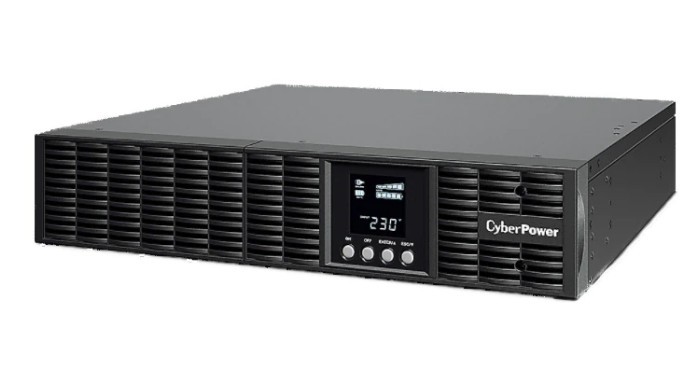 UPS CYBER POWER Online dubla conversie cu Sinusoida Pura, rack 2U, 1000VA/900W Rack/Tower 2U, 6x IEC C13 1x IEC C19, &quot;OLS1000ERT2U&quot; (timbru verde 11 l