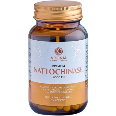Nattochinase Premium 2000 FU 60 capsule Aronia Charlottenburg foto