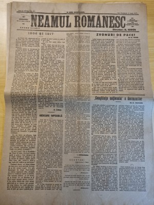 neamul romanesc 11 iunie 1917-discurs regele ferdinad, primul razboi mondial foto