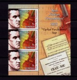 Cumpara ieftin ✅RO 2023 LP 2431 &quot;Anul &bdquo;Ciprian Porumbescu&rdquo;&quot;, bloc de 3 marci cu manseta TI ,MNH