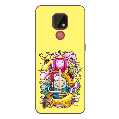 Husa compatibila cu Motorola Moto E7 Silicon Gel Tpu Model Adventure Time Poster foto