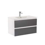 Dulap inferior Vario Forte 80 cu lavoar alb-antracit