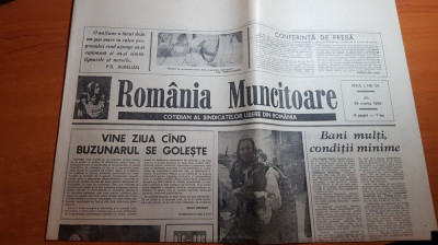 ziarul romania muncitoare 29 martie 1990-articol ciocanesti dambovita foto