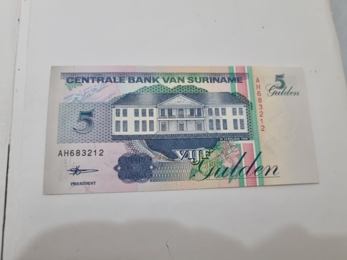 bancnota suriname 5 g 1998