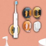 Set de 3 suporturi pentru periute de dinti si unul pentru pasta Newnice, ABS, multicolor
