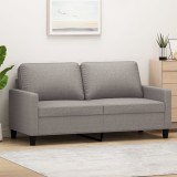 VidaXL Canapea cu 2 locuri, gri taupe, 140 cm, material textil