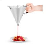 Cumpara ieftin Palnie Automata Inox Blusmart 1.9L cu Suport, Dozator Aluat, Sos, Crema - Turnare Usoara &amp; Igienica